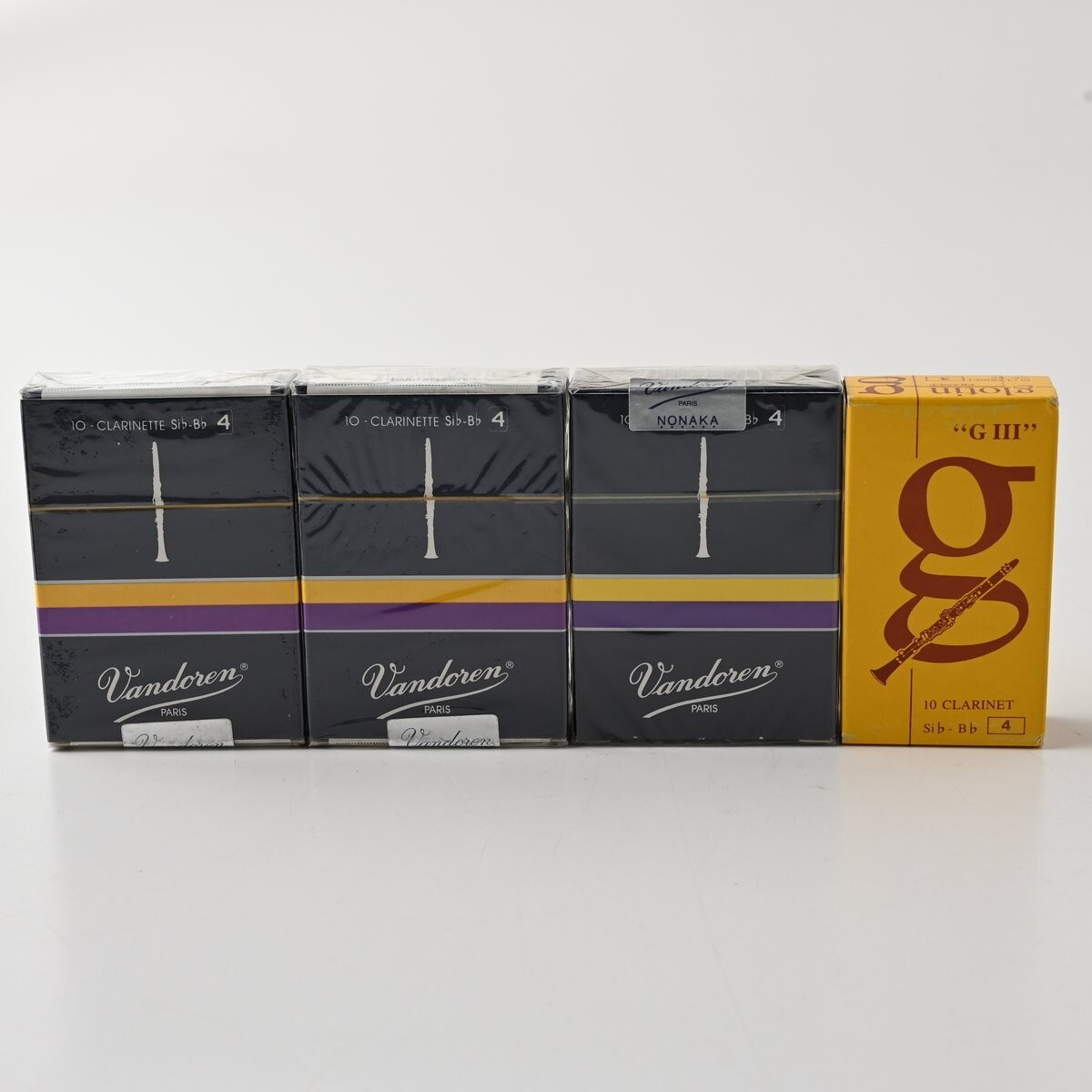 【未開封】Glotin Vandoren B♭クラリネット リード 合計40枚 (4箱) トラディショナル 硬さ 4 バンドーレン グロタン ベークラ まとめ K