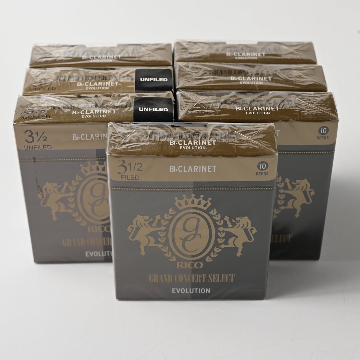 【未開封】ダダリオ B♭クラリネット リード 合計70枚 (7箱) グランドコンサートセレクト エヴォリューション 硬さ 3-1/2 まとめ B