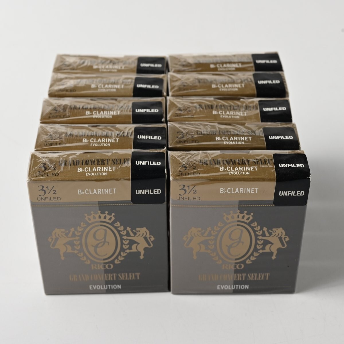 【未開封】ダダリオ B♭クラリネット リード 合計100枚 (10箱) グランドコンサートセレクト エヴォリューション 硬さ 3-1/2 まとめ A