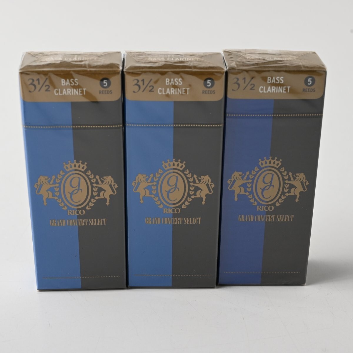 【未開封】ダダリオ バスクラリネット リード 合計15枚 (3箱) グランドコンサートセレクト 硬さ 3-1/2 D'Addario バスクラ まとめ F