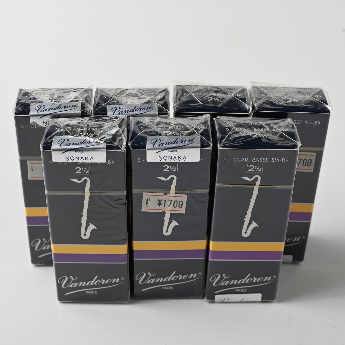 【未開封】Vandoren バスクラリネット リード 合計35枚 (7箱) トラディショナル 硬さ 2-1/2 バンドーレン バスクラ まとめ B