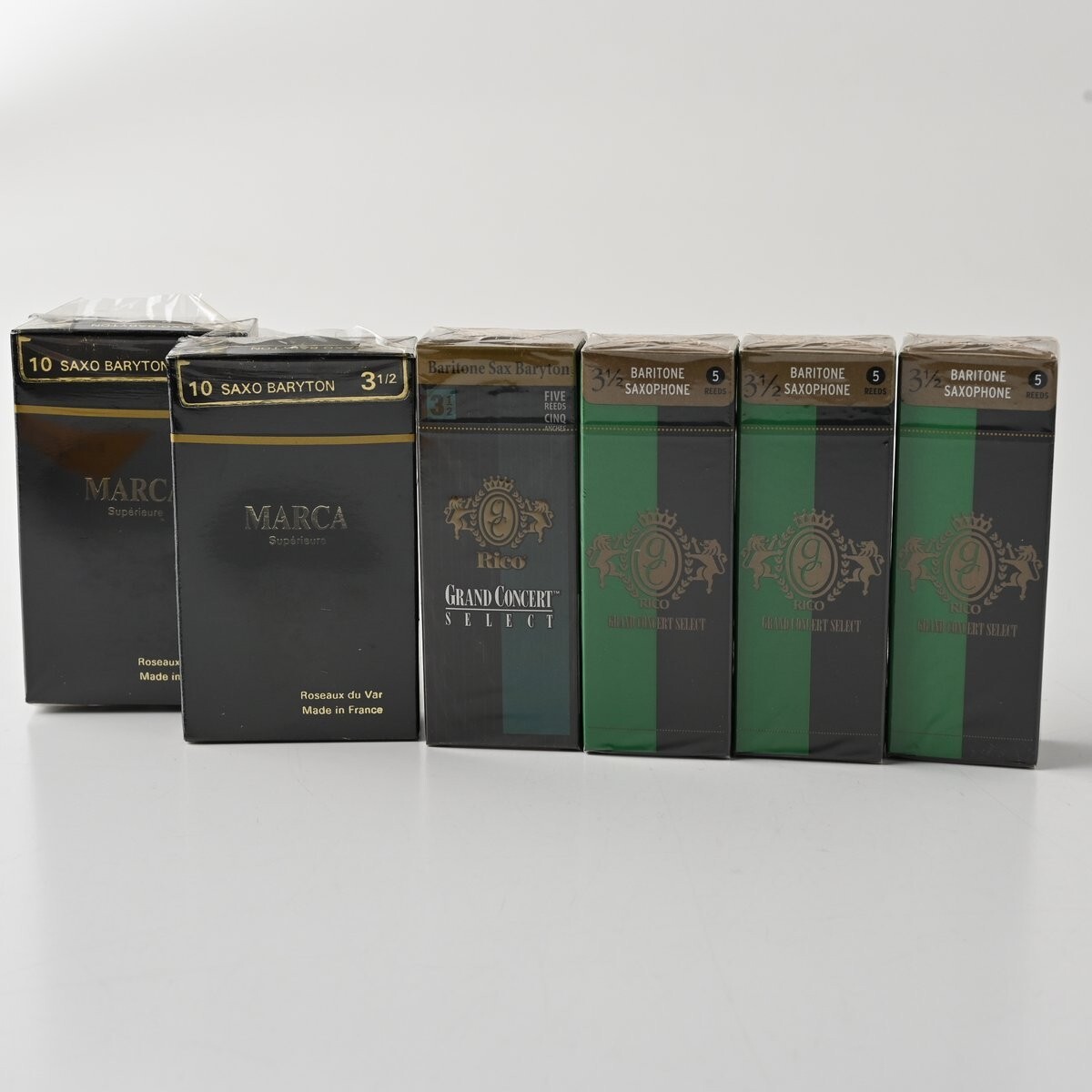 【未開封】MARCA RICO ダダリオ バリトンサックス リード 合計40枚 (6箱) スペリアル 硬さ 3-1/2 D'Addario マーカ まとめ N