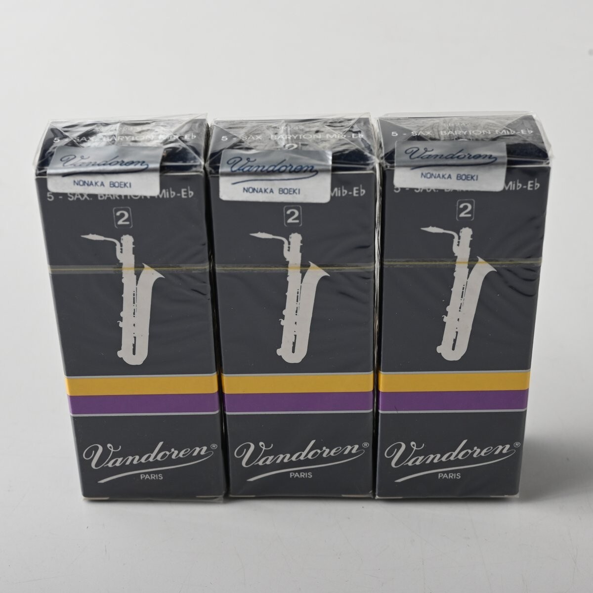 【未開封】Vandoren バリトンサックス リード 合計15枚 (3箱) トラディショナル 硬さ 2 バンドーレン まとめ M