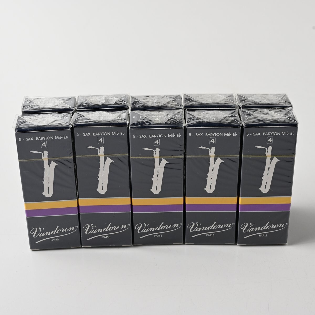 【未開封】Vandoren バリトンサックス リード 合計50枚 (10箱) トラディショナル 硬さ 4 バンドーレン まとめ K