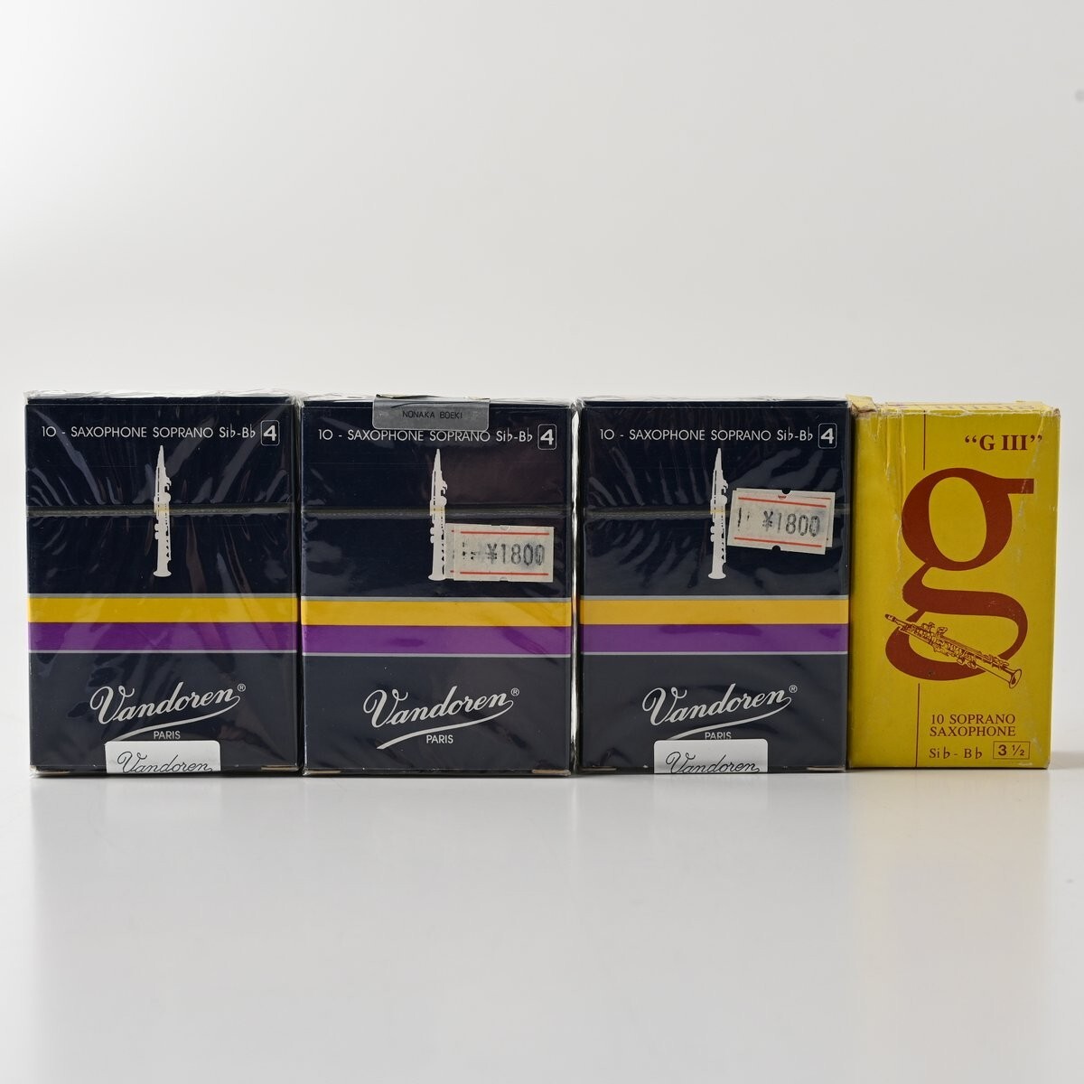 【未開封含】Glotin Vandoren ソプラノサックス リード 合計40枚 (4箱) 硬さ 3-1/2 4 バンドーレン グロタン まとめ C