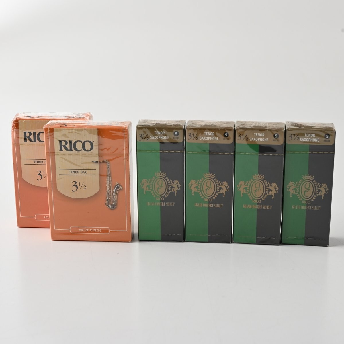 【未開封】ダダリオ テナーサックス リード 合計40枚 (6箱) グランドコンサートセレクト RICO 硬さ 3-1/2 D'Addario まとめ E