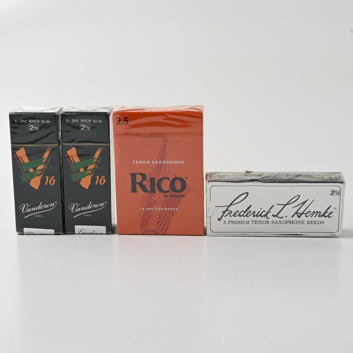 【未開封】Hemke ダダリオ Vandoren テナーサックス リード 合計25枚 (4箱) V16 RICO 硬さ 2-1/2 バンドーレン D'Addario まとめ D