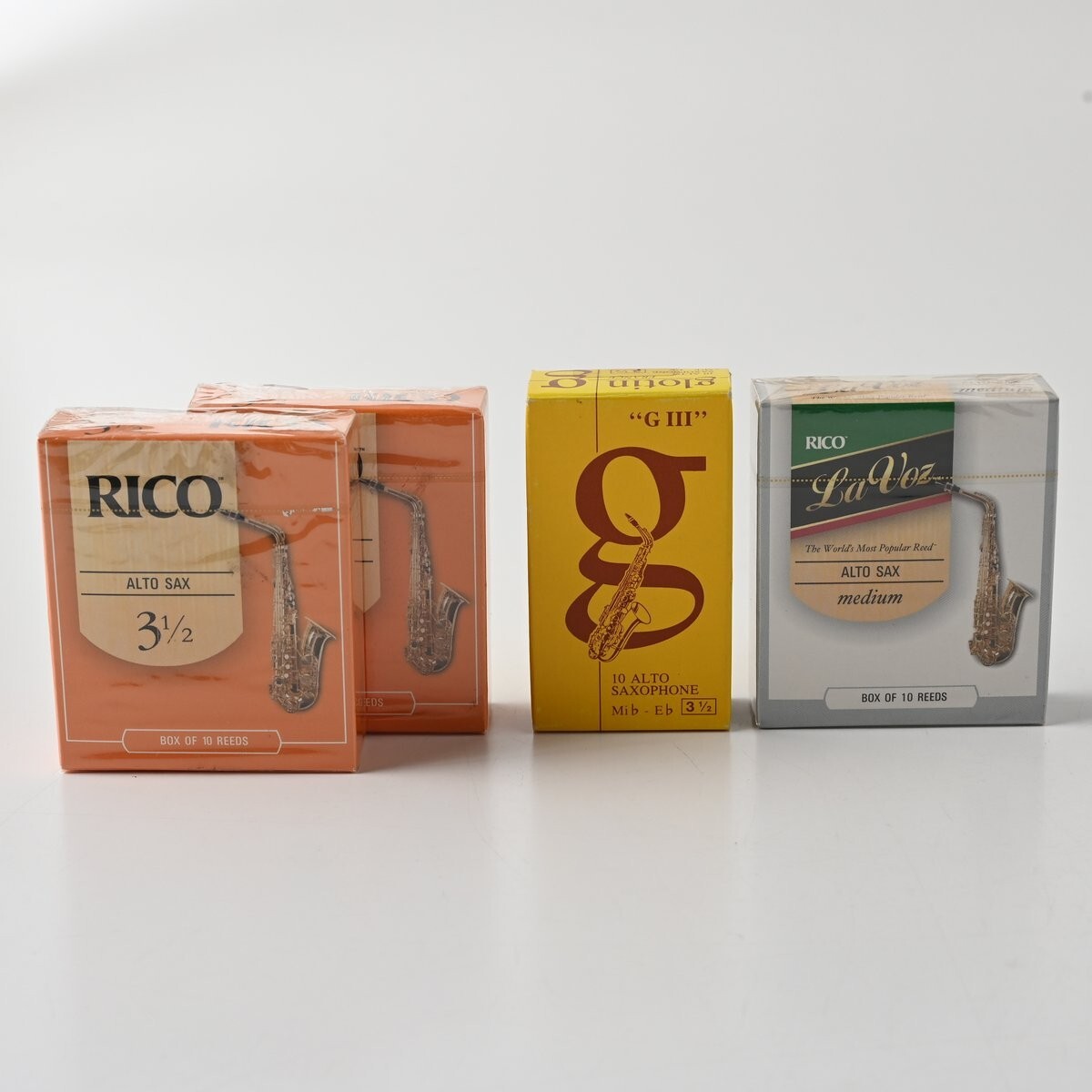 【未開封】 Glotin La Voz ダダリオ アルトサックス リード 4箱 まとめ 硬さ 3-1/2 Medium RICO グロタン D'Addario H