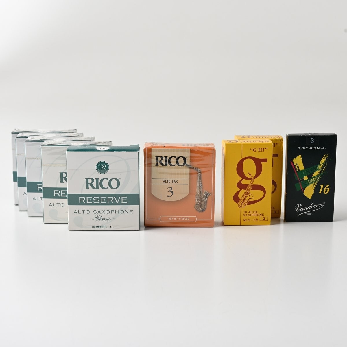 【未開封含】ダダリオ Vandoren Glotin アルトサックス リード 9箱 まとめ 硬さ 3 / 3.0+ RICO D'Addario バンドーレン グロタン D