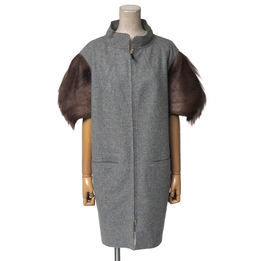 FENDI フェンディ コート サイズ38 スタンドカラー