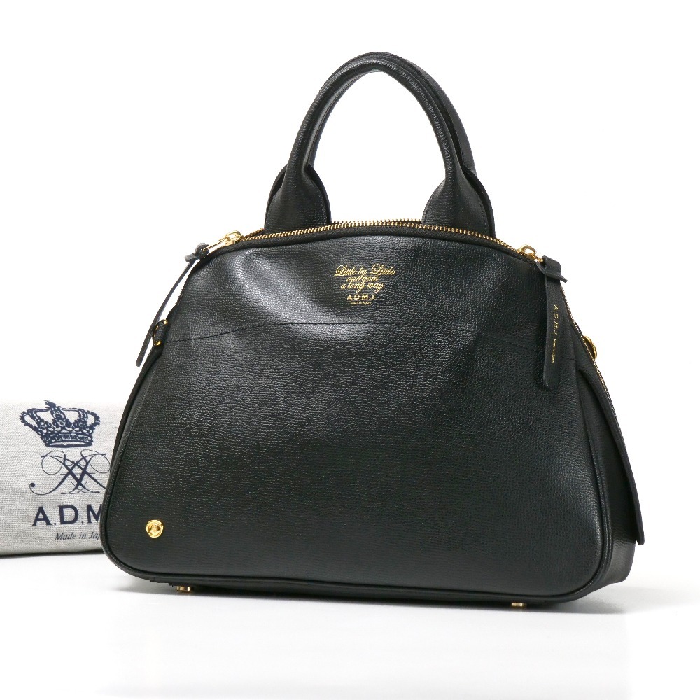 美品 ADMJアクセソワ エーディーエムジェイ ハンドバッグ 2WAY レザー