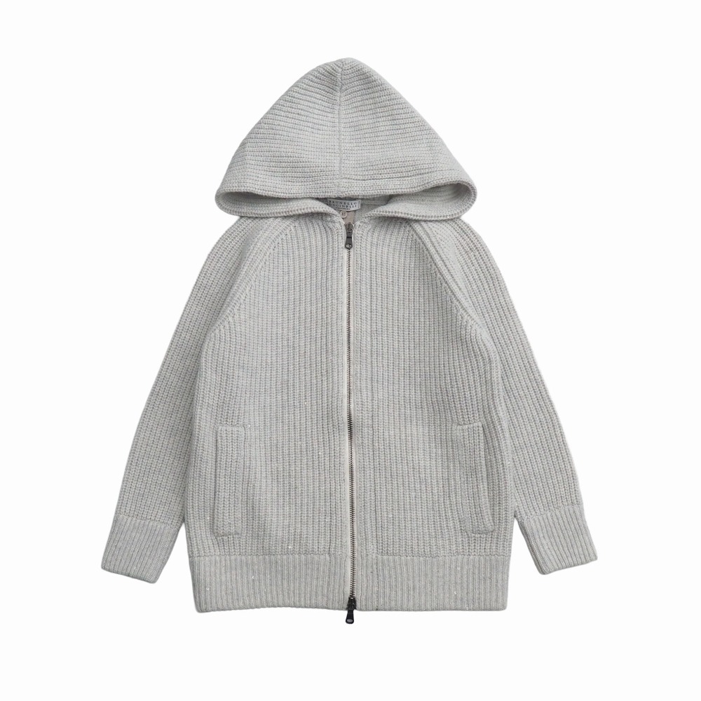 美品 Brunello Cucinelli ブルネロクチネリ パーカー サイズ6(キッズ) ジップアップ ニット
