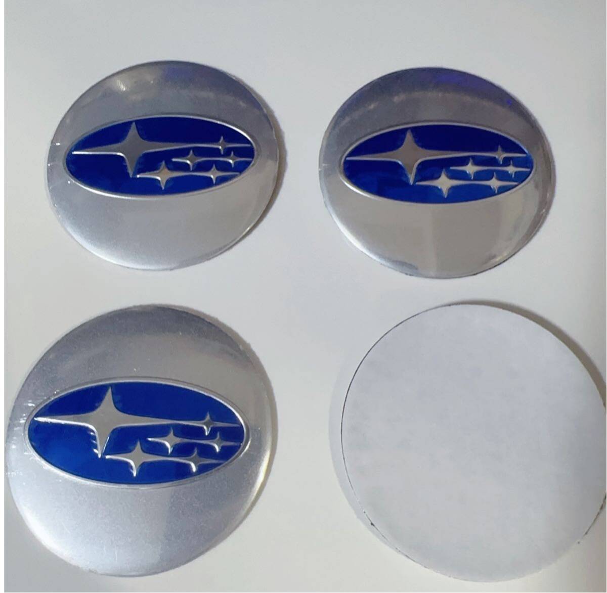 SUBARU スバル センターキャップ シール　56mm アルミ製　4枚