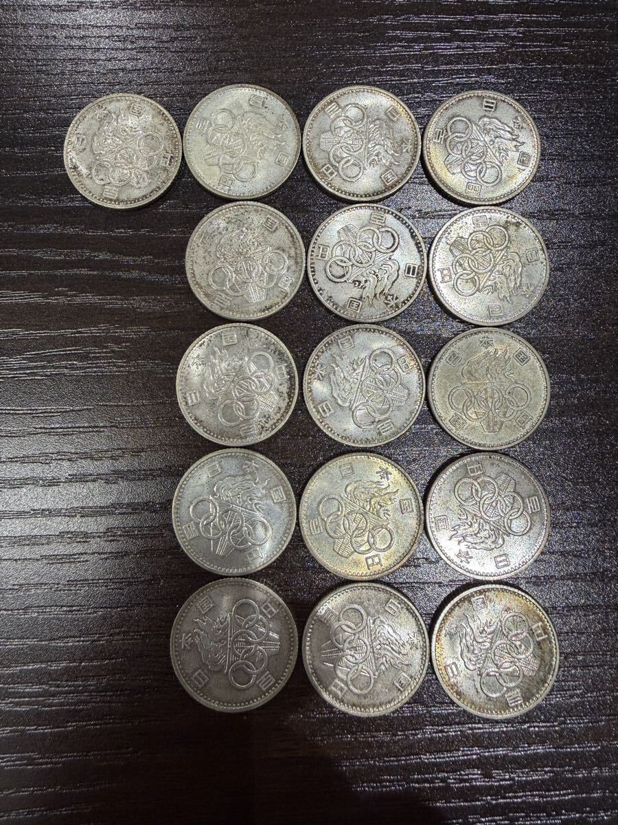 100円銀貨 東京オリンピック 古銭 銀貨 コレクション アンティーク 貨幣 記念硬貨 百円銀貨 合計16枚
