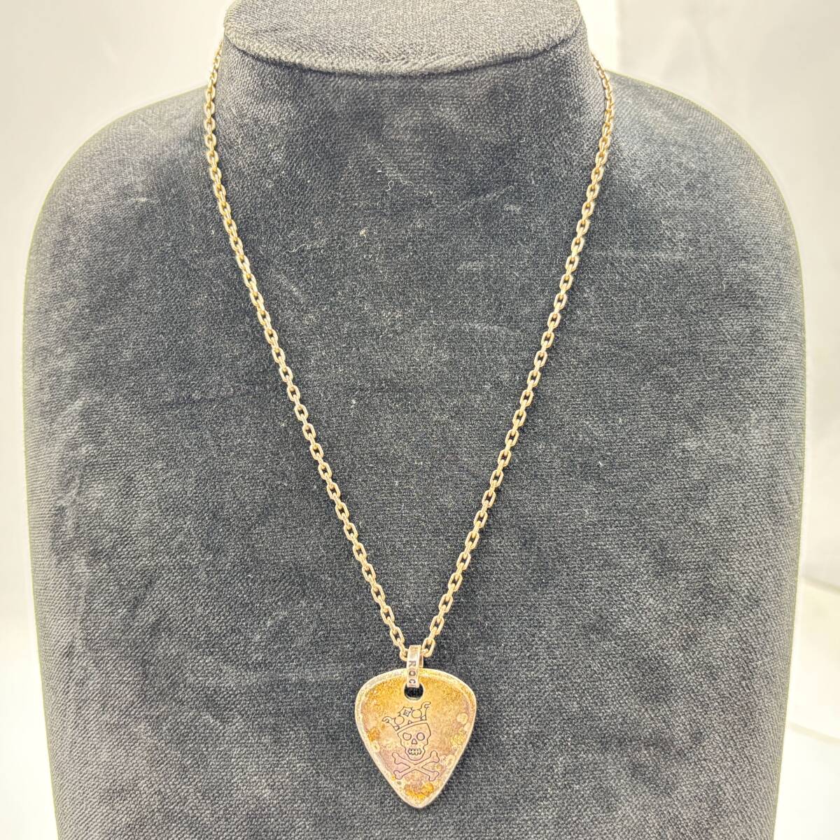 ROYAL ORDER ロイヤルオーダー Guitar Pick Smooth ROCK & ギター ピック スムース ペンダントトップ シルバー925 スカル クラウン ユニセ