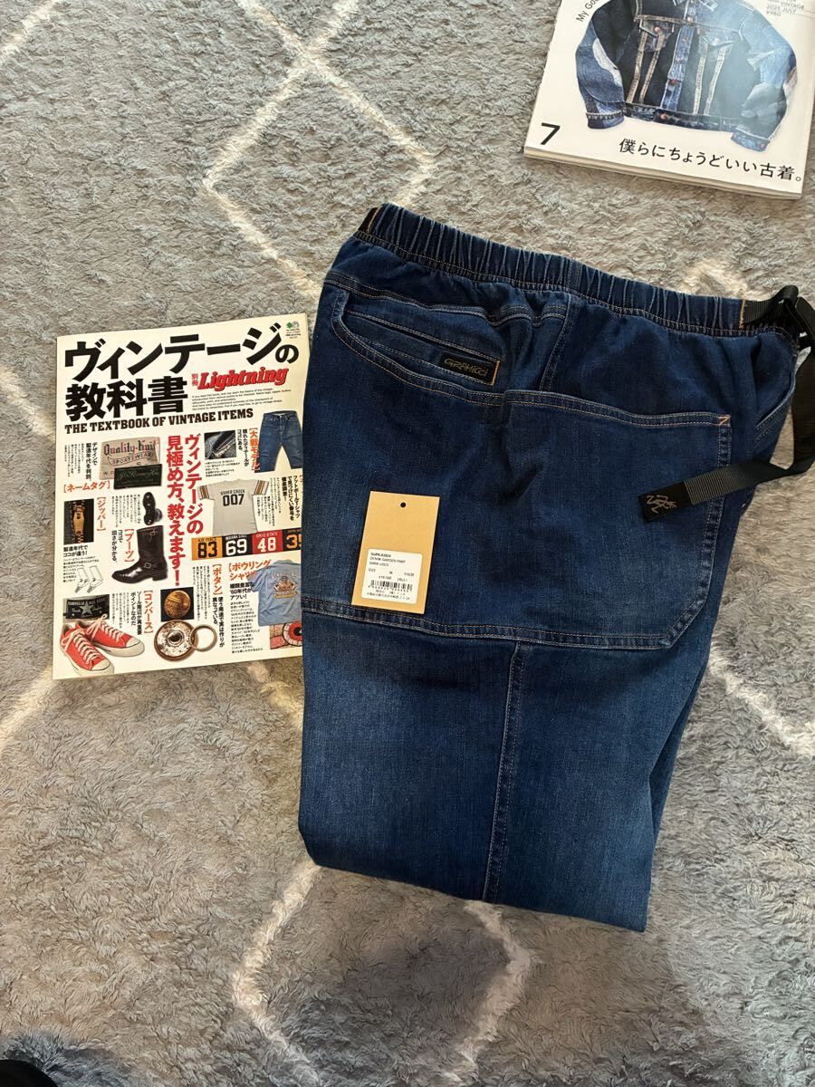 グラミチ/試着のみ/タグあり/販路限定品/希少/デニムガーデンパンツ/M/Gramicci/定価16500円/ワイルドワン/GUP6-S2024/グリップスワニー