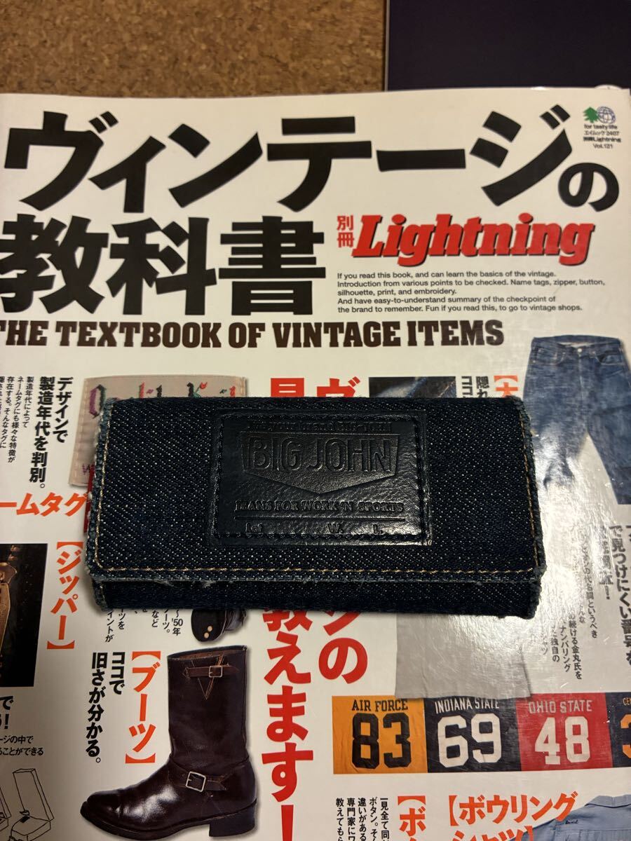 ビッグジョン/日本製/デニムキーケース/BIGJOHN/品番VKYC01/経年変化/中古/岡山デニム/イタリアンレザー/オアスロウ/レア/エクストラ