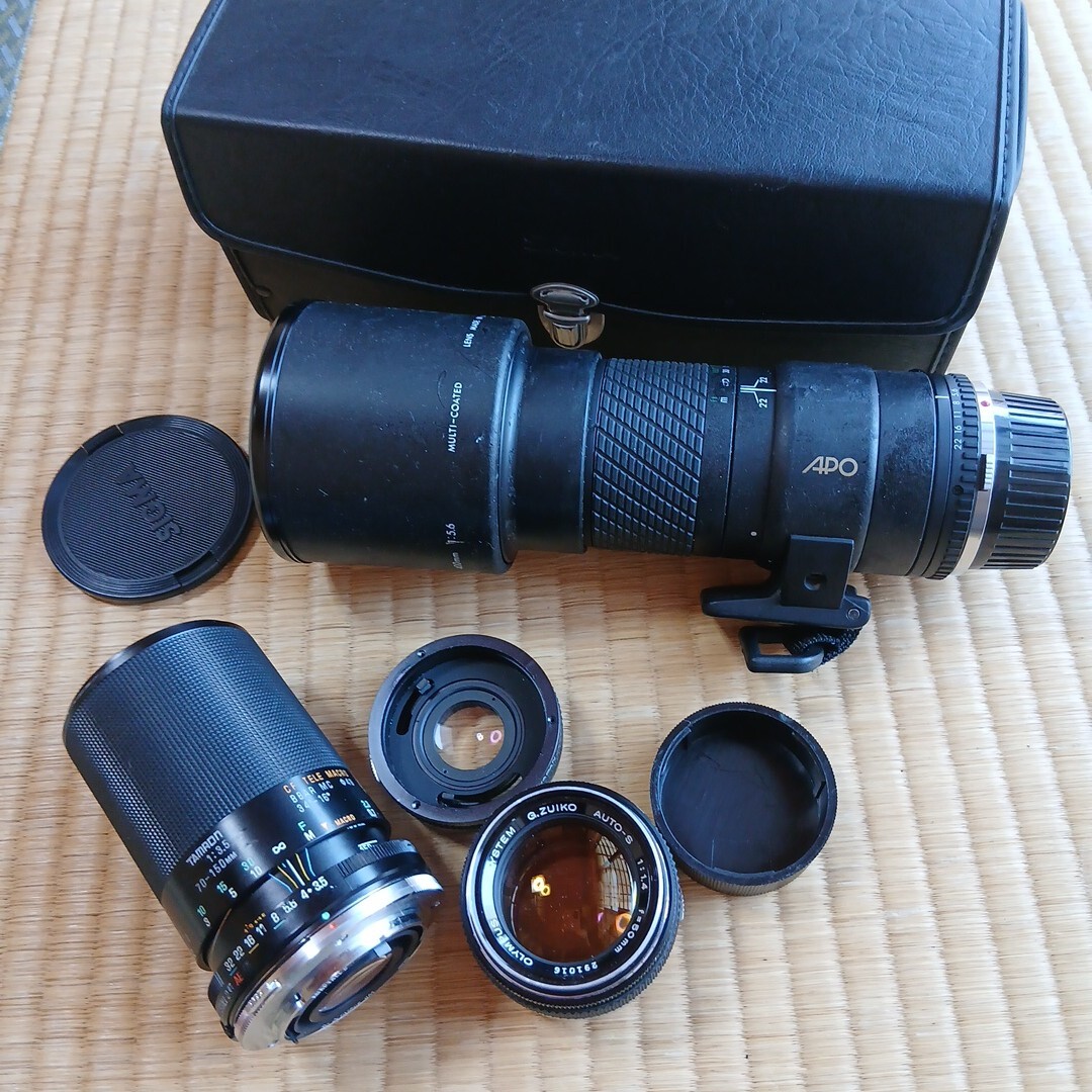 SIGMA APO 400mm TAMRON 70-150mm G.ZUIKO 50mm kenko 1.5x レンズ　オリンパス用　まとめて　P37