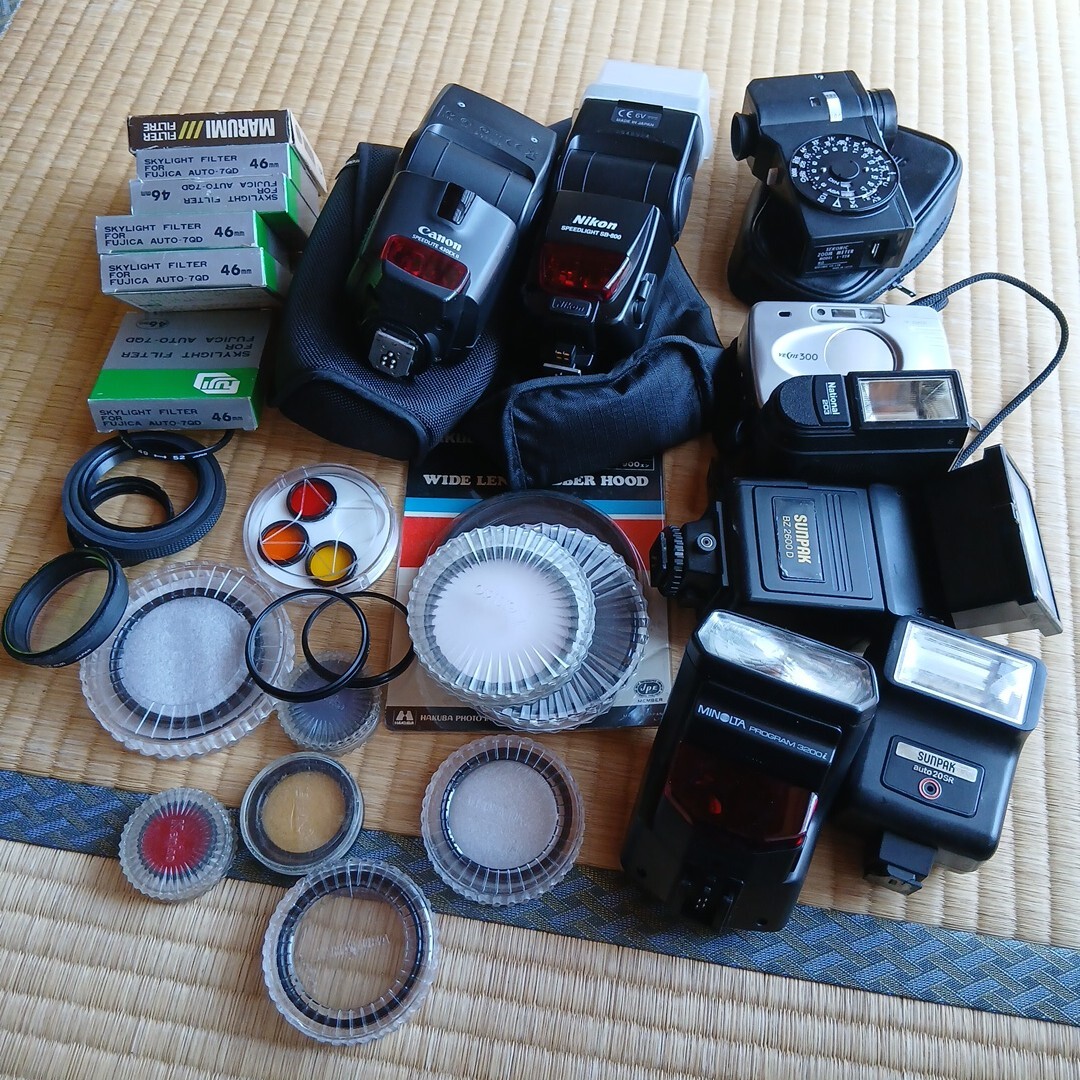 ストロボ フラッシュ NIKON Nikon sunpak minolta sekonic フィルター等まとめて　M3