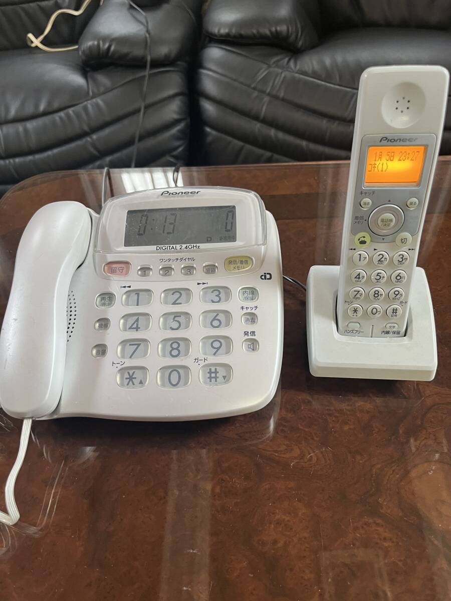 Pioneer パイオニア デジタル留守番電話機 TF-EV250D-S コードレス子機1台付き 家電 家庭用 固定電話