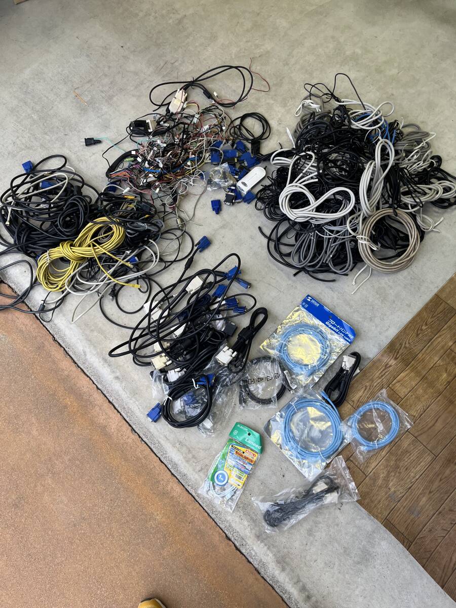 未使用品あり　PCケーブル ランケーブルまとめ売り １８kg ジャンク品