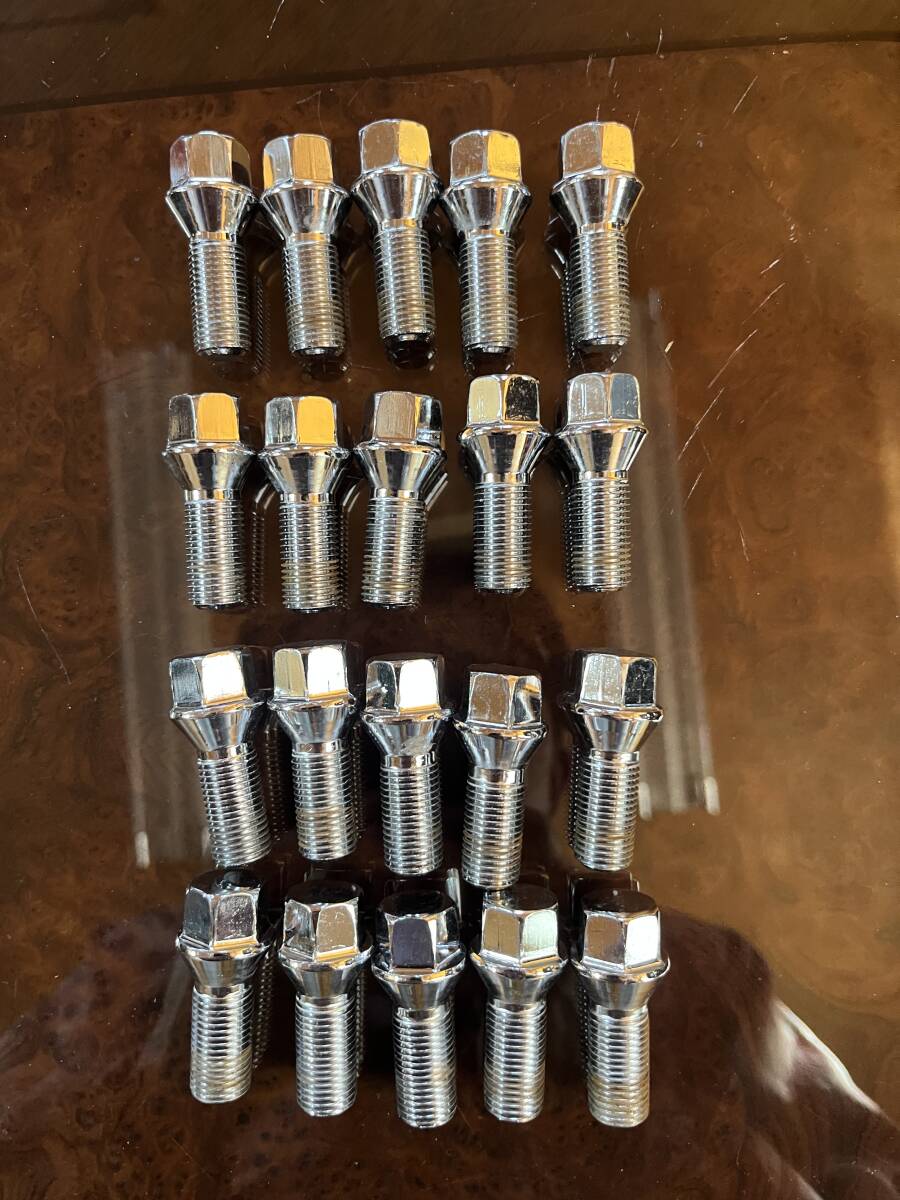 綺麗 BENT ベンツ W220に使用 他車種にも適合可 メッキボルト 首下35mm 鏡面仕上げ 20本セット 
