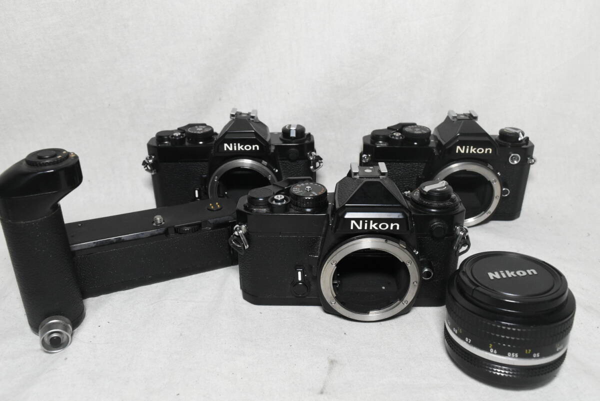 Nikon　ニコン　FM　FE　ブラックボディ　フィルムカメラ　NIKKOR 50mm 1:1.4 レンズ　MD-12　モータードライブ　まとめ