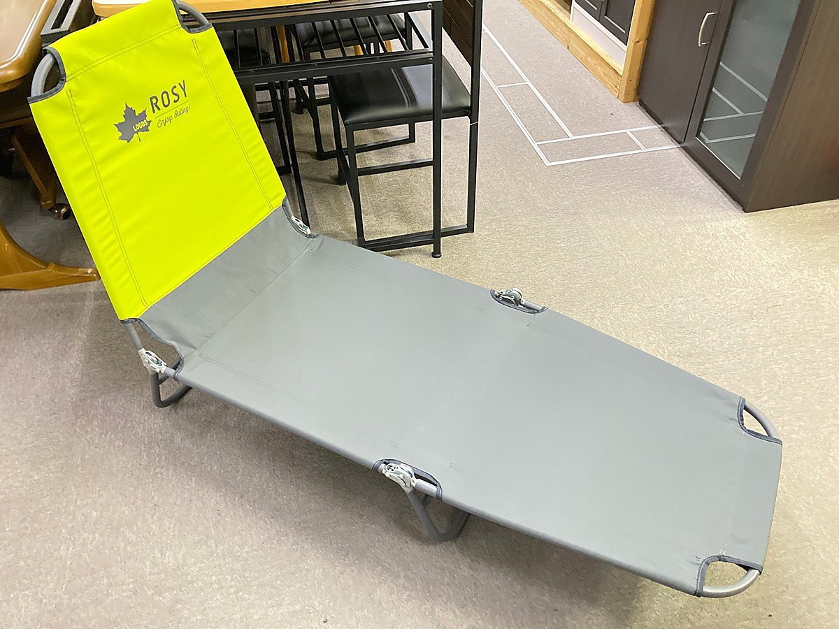 ∞ LOGOS ロゴス ROSY POLITE BED 73173105 ポライトベッド 耐荷重80kg 6段階リクライニング アウトドアギア □H8
