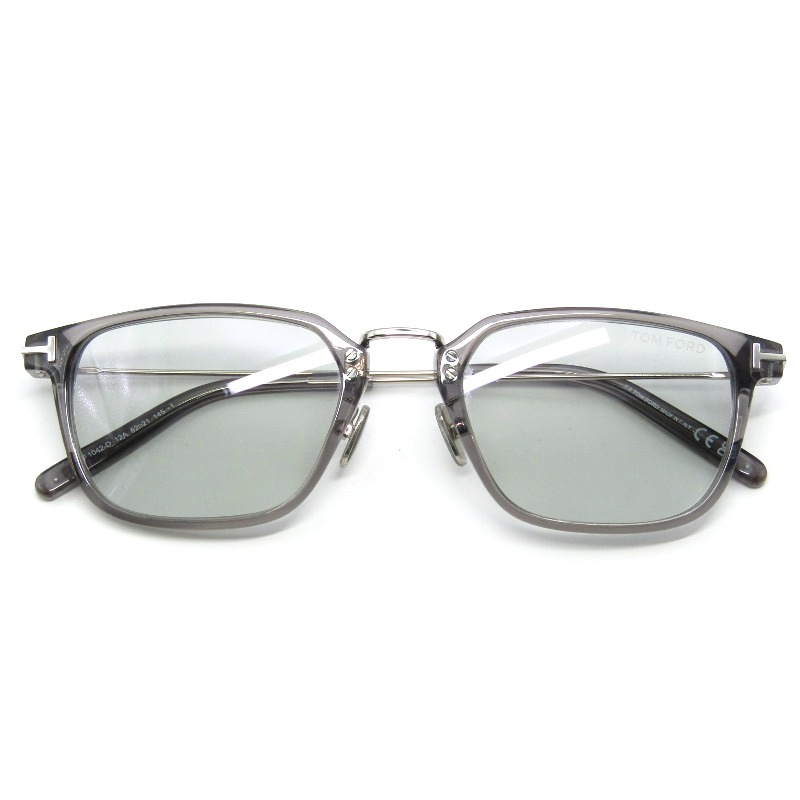 美品 TOM FORD トムフォード サングラス TF1042-D イタリア製 スクエア 日本企画 コンビ 12A クリアグレー/シルバー 61004873