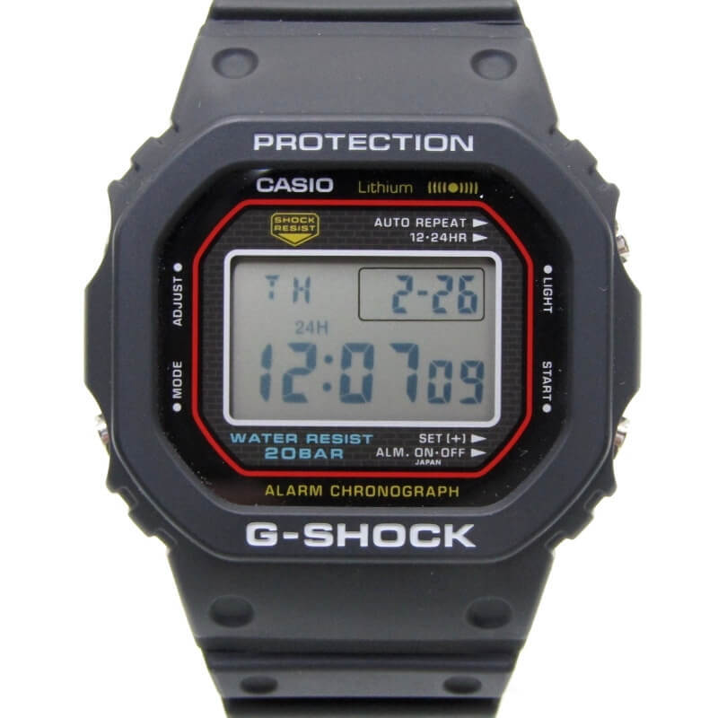 CASIO G-SHOCK Gショック DW-5000R-1AJF ORIGIN 3576 初代復刻モデル スクリューバック デジタル スクエア 日本製 ブラック 黒 28012029