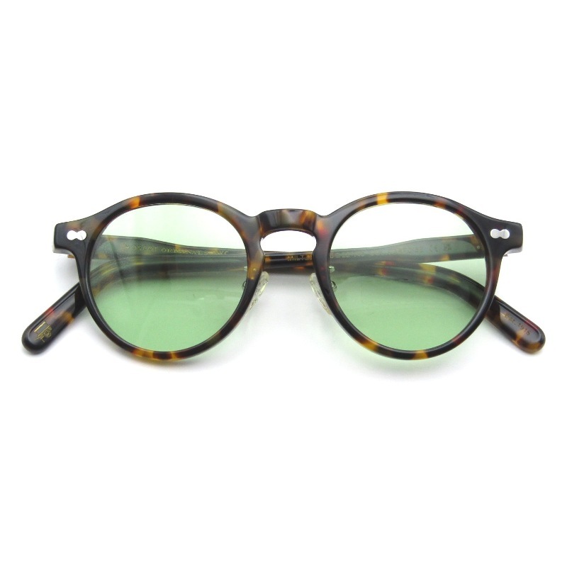 美品 MOSCOT モスコット サングラス MILTZEN MP 46 中国製 ミルゼン ミルツェン メタルアームパッド TORTOISE 65009957