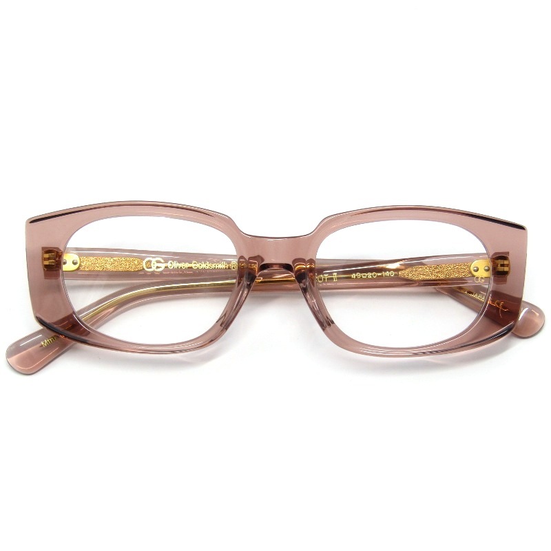 未使用 OLIVER GOLDSMITH オリバーゴールドスミス メガネフレーム ASCOT II 日本製 アスコット2 スクエア/オーバル Mink 61004957