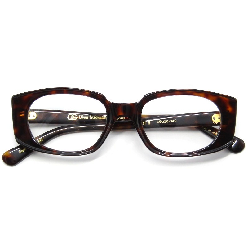 未使用 OLIVER GOLDSMITH オリバーゴールドスミス メガネフレーム ASCOT II 日本製 アスコット2 Dark Tortoiseshell 61004956