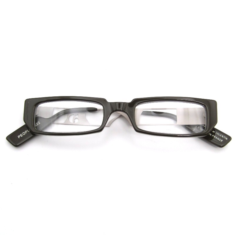 未使用 ANNE ET VALENTIN アンバレンタイン メガネフレーム PEOPLE フランス製 0522 オリーブブラウン/マットシルバー 54000519