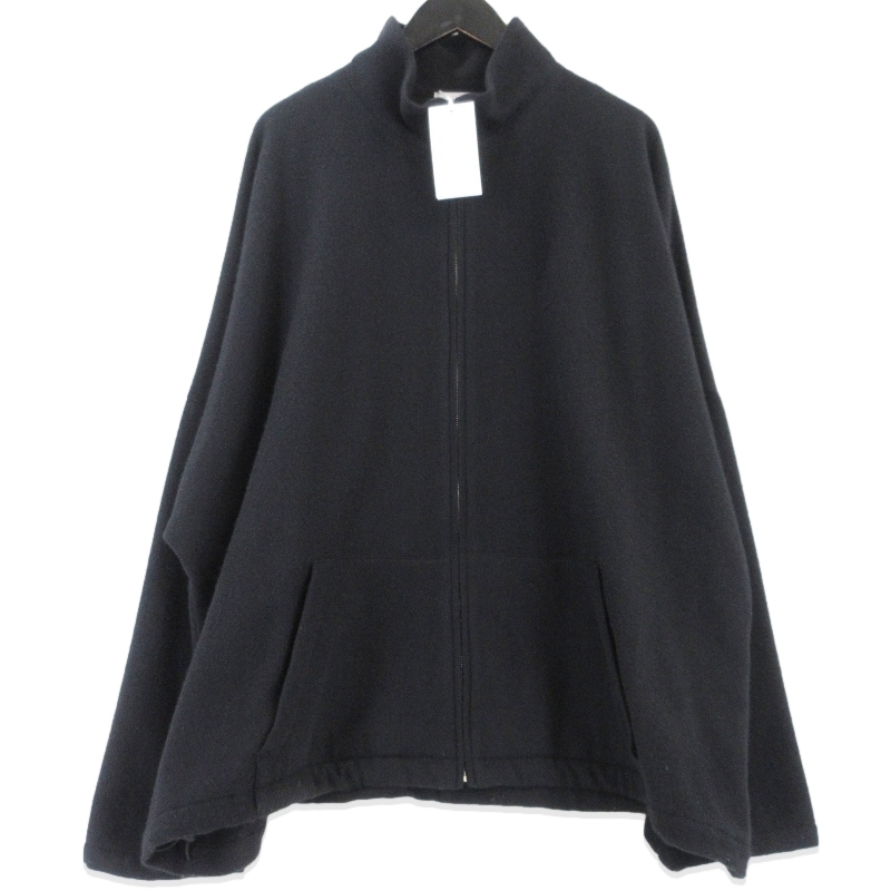 未使用 Blanc YM ブランワイエム CASHMERE ZIP JACKET BL-25ACZJ カシミヤ ウール ジップジャケット ブラック 黒 M 99000600