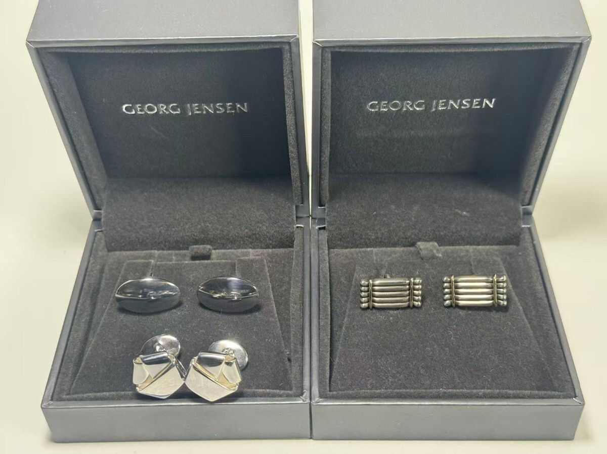 AS510 Georg Jensen ジョージジェンセン　カフス　3セット　まとめ売り　Denmark Silver925 シルバーアクセサリー　重55g