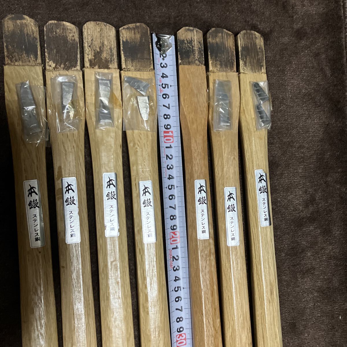 仮枠ハンマー用柄　450ミリ　7本セット