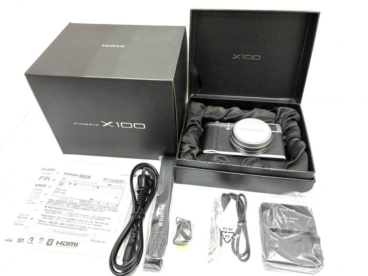 未使用 FUJIFILM フジフィルム X100 シルバー 1630万画素 コンパクトデジタルカメラ 3-346 富士フィルム デジカメ コレクション 1円出品 W