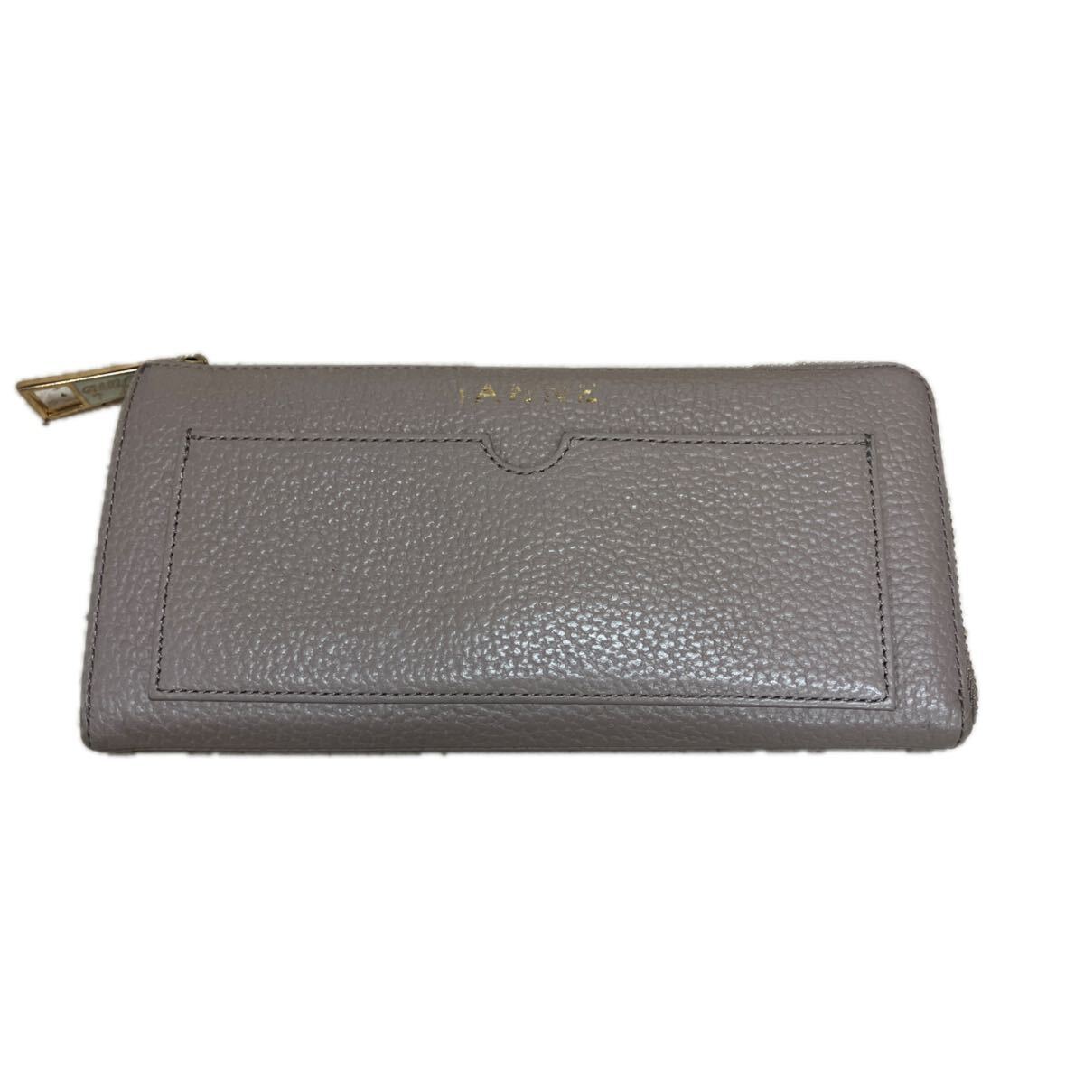 A0231 イアンヌ IANNE 長財布 レザー ピンクベージュ L字ファスナー 財布 送料一律230円