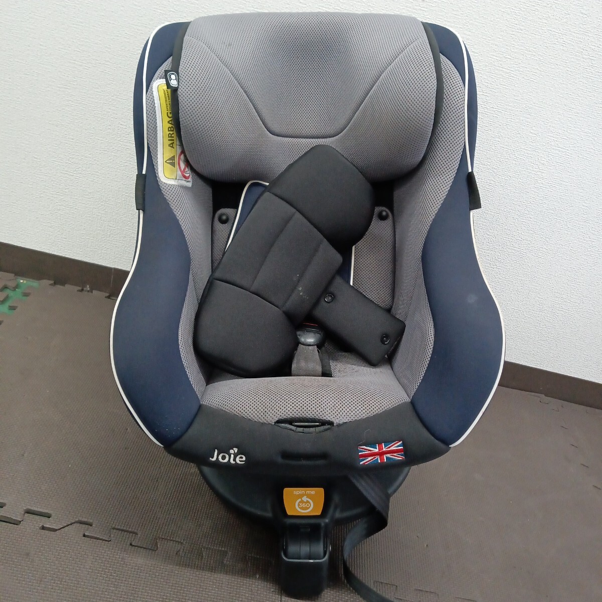 B Joie ジョイー チャイルドシート C1416HCBNV500 360° 回転式 ネイビー J0982690 神奈川県 直接引取可能