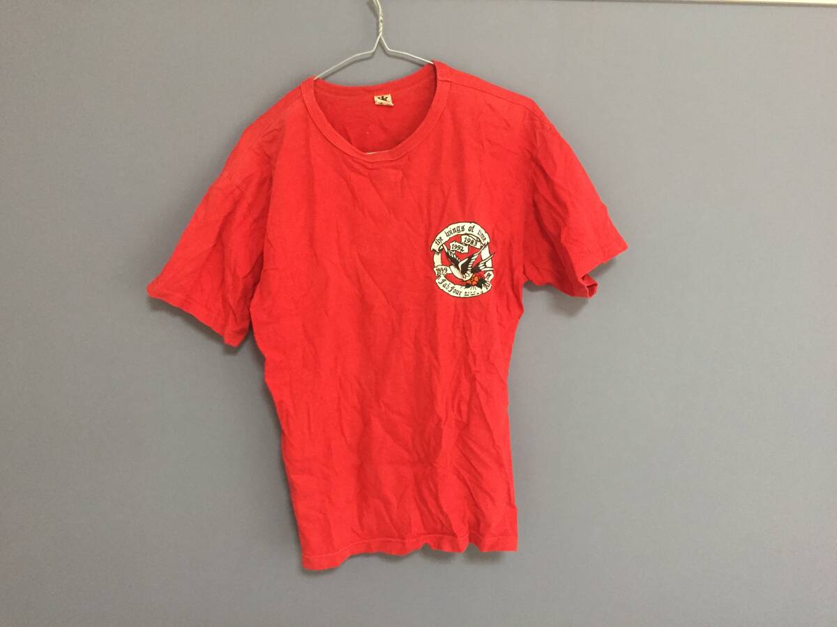 スカルジーンズ　skull jeans Tシャツ 半袖 赤 サイズ40