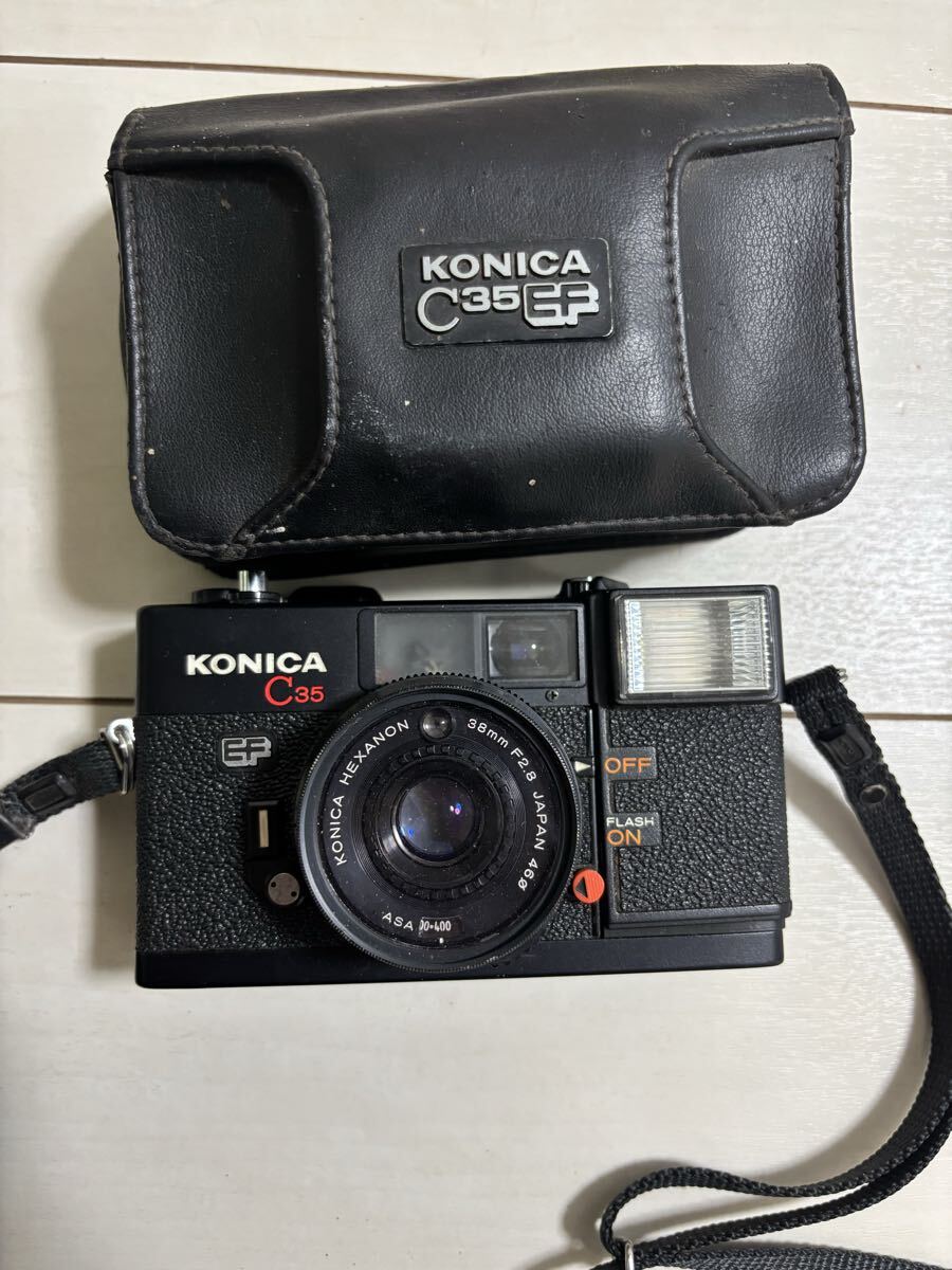 ジャンク品 コニカ コンパクトフィルム 　カメラ「CONIKA C35 EF」