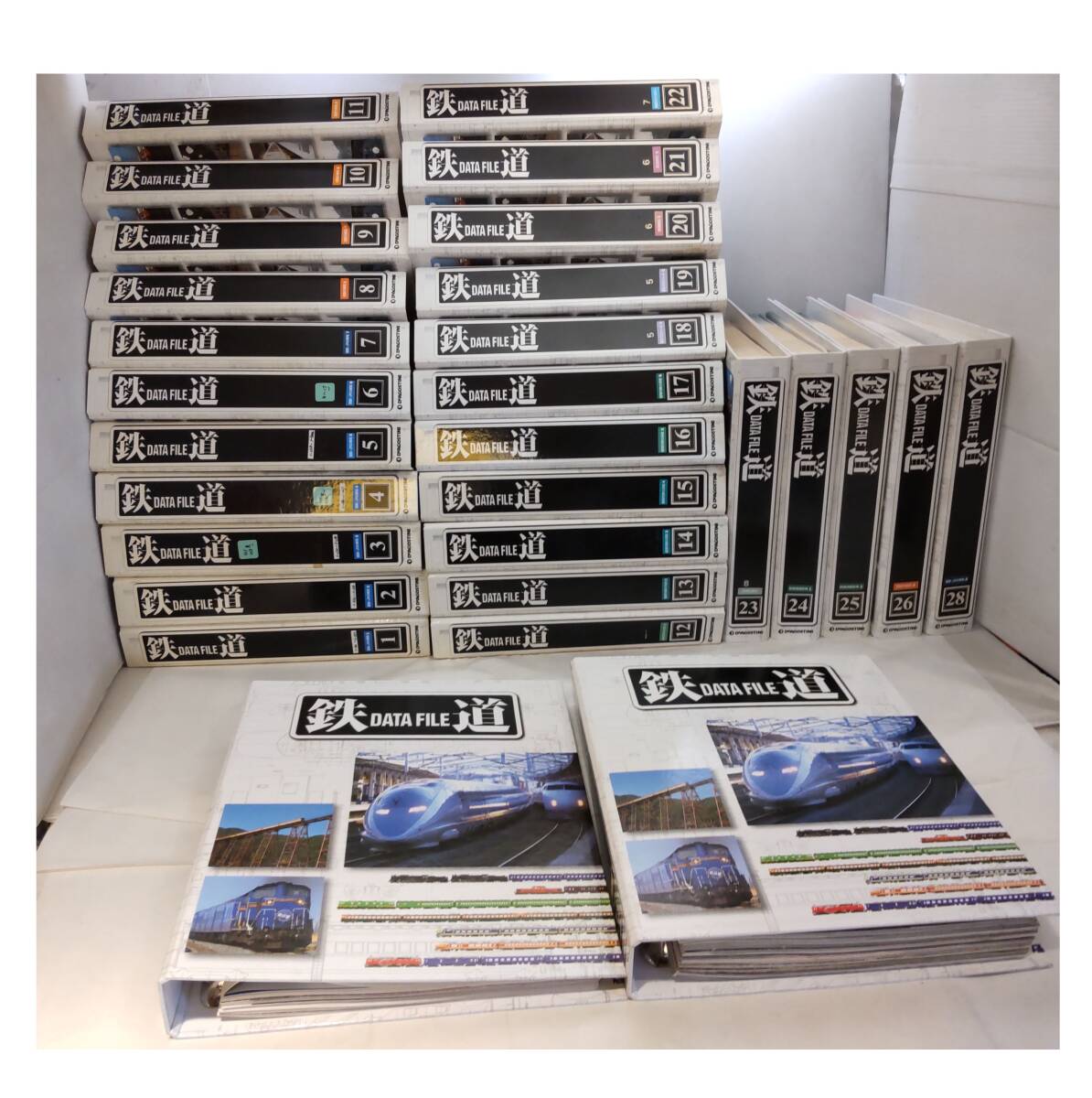 Y031903■ジャンク 未コンプ デアゴスティーニ 鉄道データファイル バインダー 29冊セット DATE FILE 未チェック■