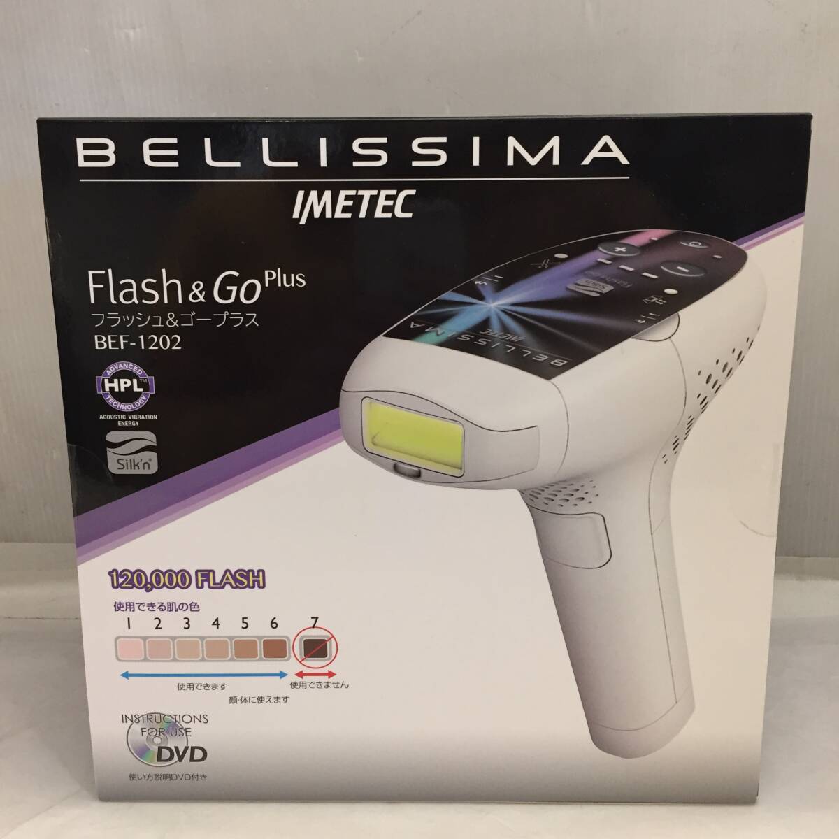 F030307◎【未使用・未開封】BELLISSIM ベリッシマ IMETEC Flash＆Go Plus フラッシュ＆ゴー プラス BEF-1202 脱毛 ムダ毛処理◎