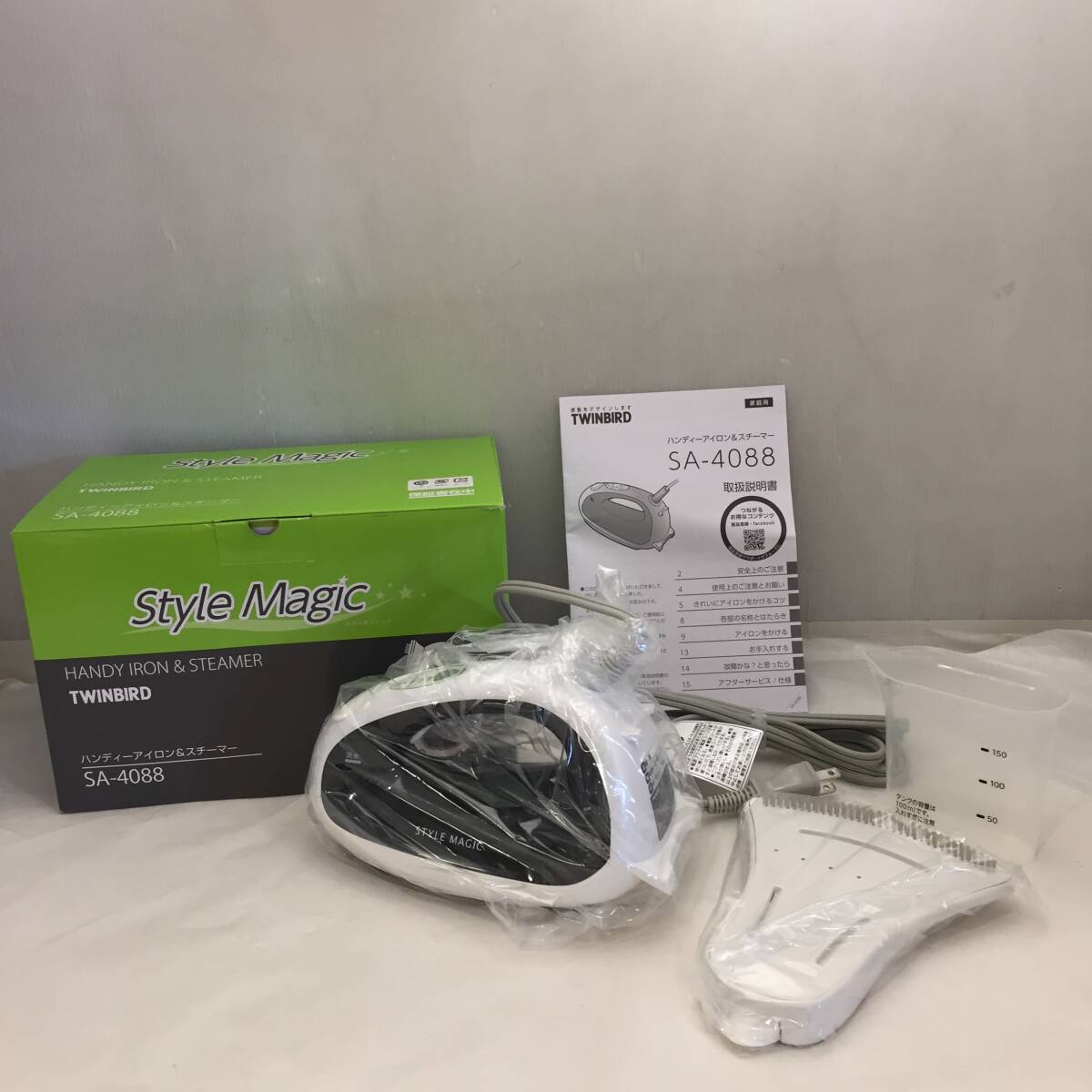 F0303008◎【未使用】WINBIRD ツインバード ハンディーアイロン＆スチーマー StyleMagic スタイルマジック SA-4088 パールホワイト◎
