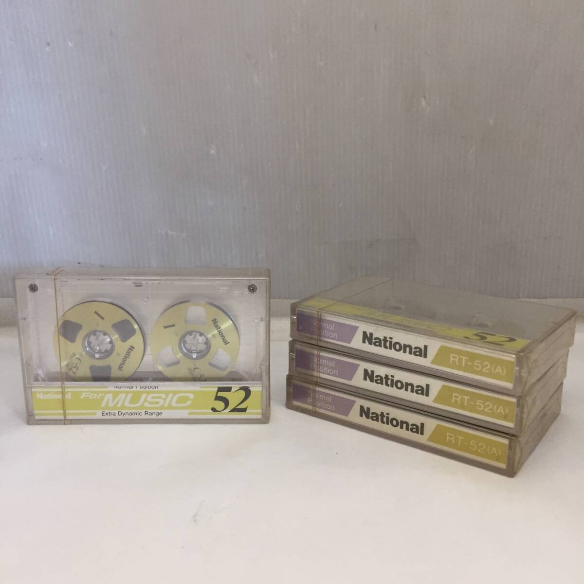 F030501◎①【未使用・未開封】 ナショナル RT-52 A 　National For MUSIC Extra Dynamic Range カセットテープ４本セット◎