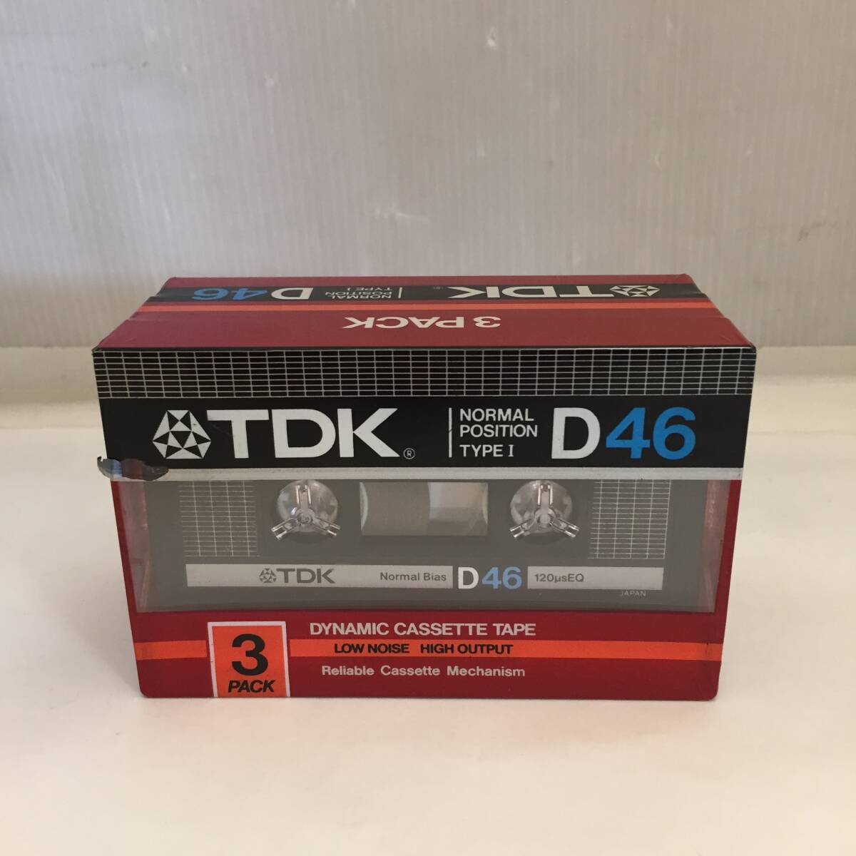 F030506◎⑥【未使用・未開封】TDK D46 NORMAL POSITION TYPEⅠ DYNAMIC CASSETTE TAPE (3PACK) カセットテープ ◎