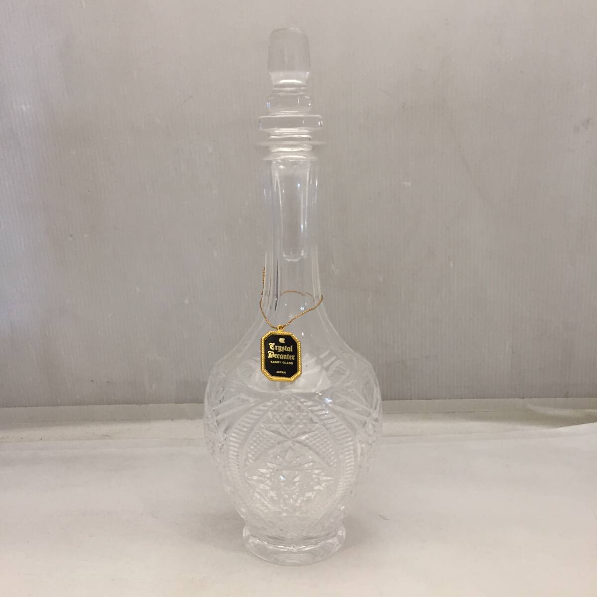 F031005◎KAMEI GLASS カメイガラス CRYSTAL DECANTER クリスタル デカンタ デキャンタKAMAY JAPAN 全高約30ｃｍ◎