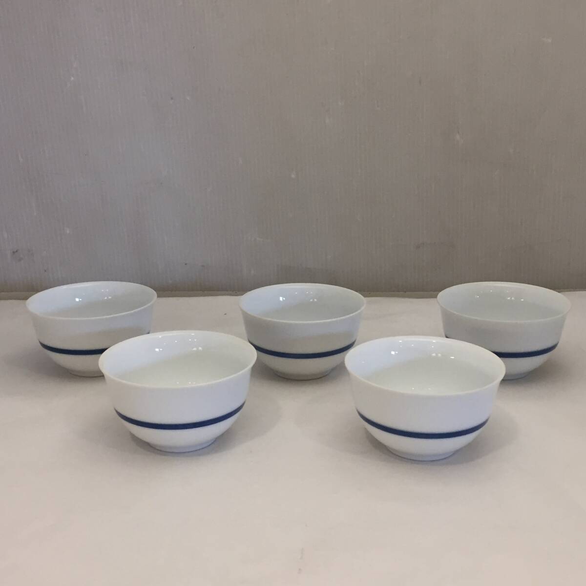 F031301◎大倉陶園 湯呑 5客 ぐい呑み 酒器 茶器 陶器 口径8㎝×高さ4.5㎝◎