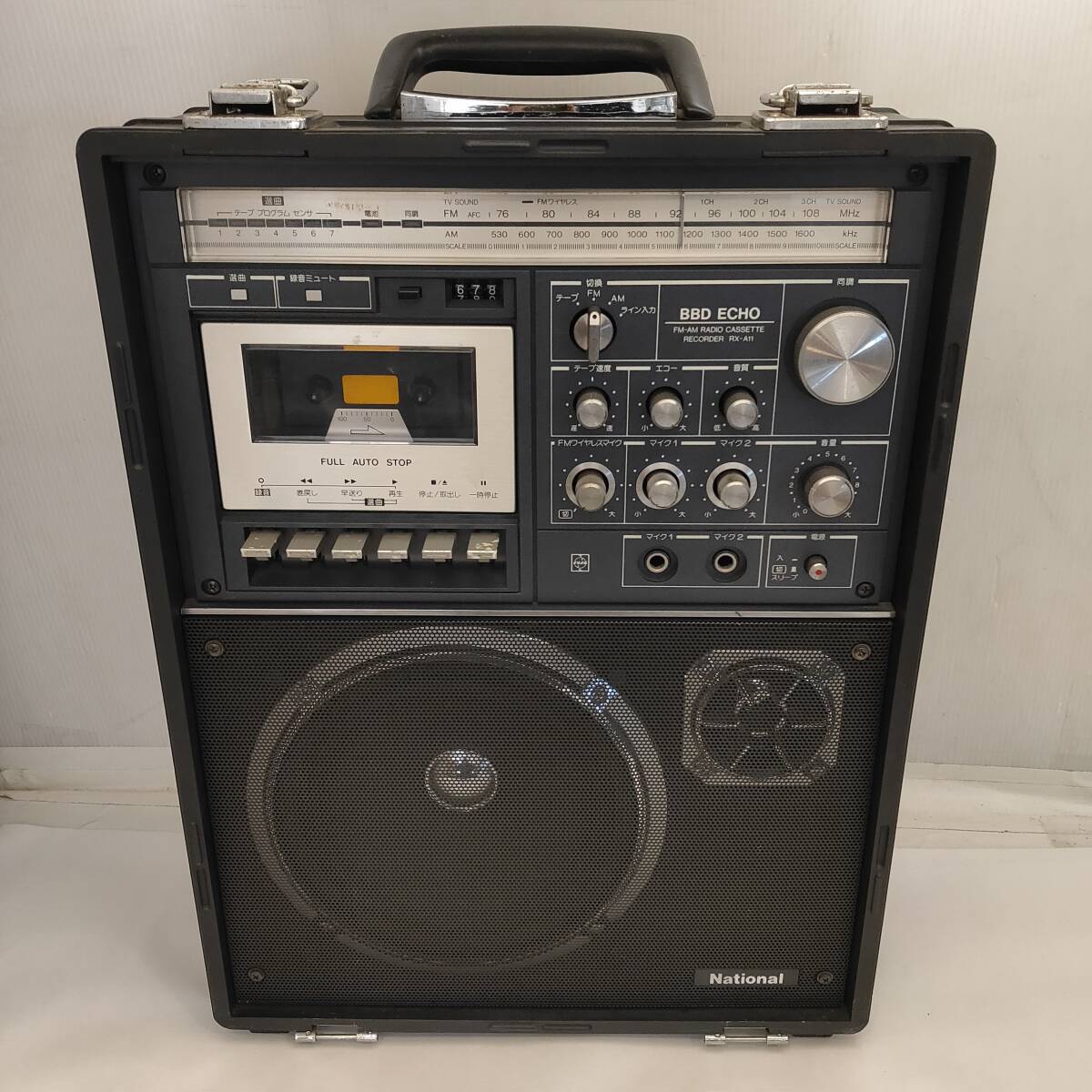 031602●National ナショナル RX-A11 FM/AM ラジオカセットレコーダー 説明書付き ジャンク品●